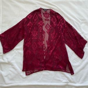 Express Maroon Kimono